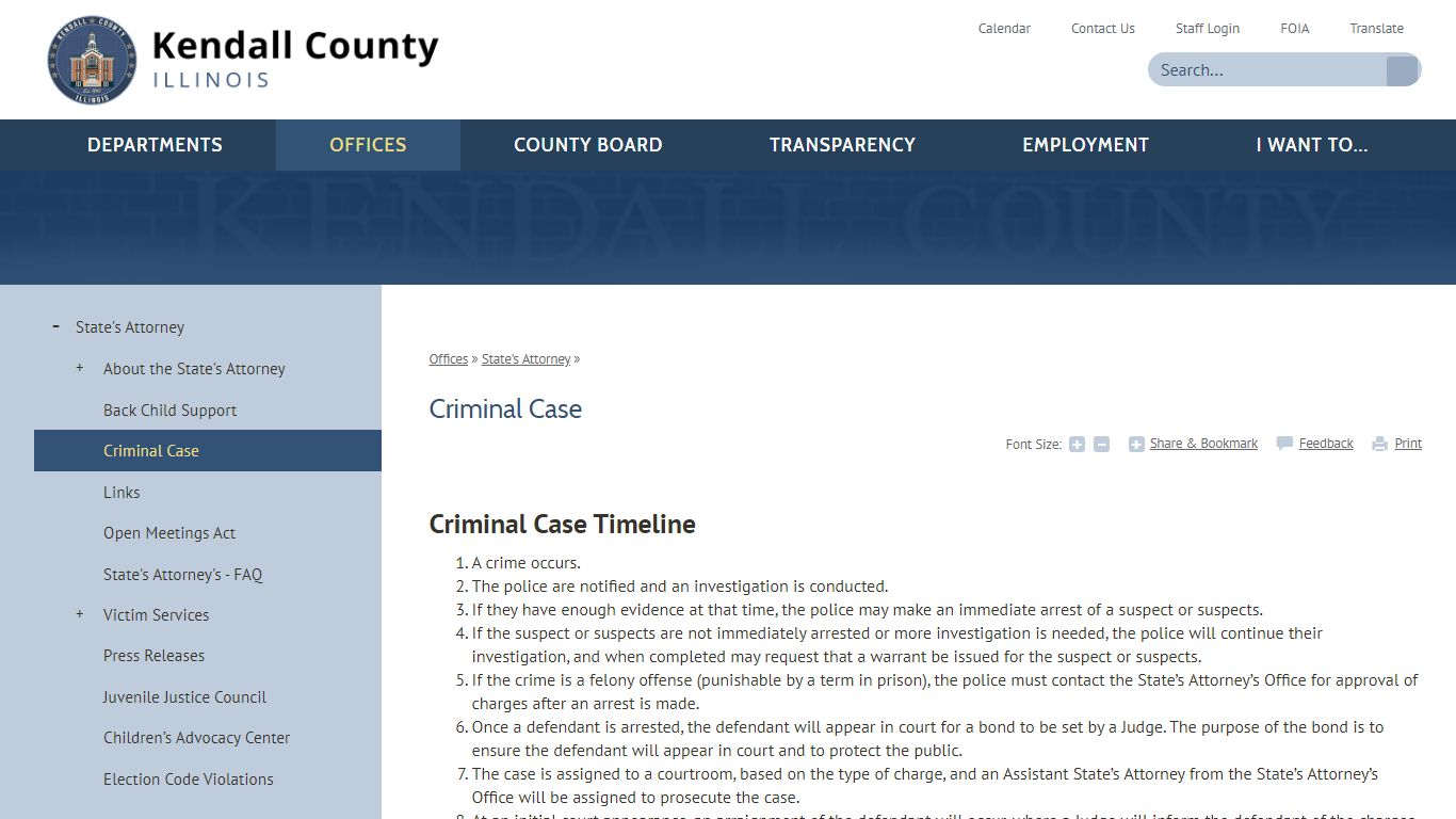 Criminal Case | Kendall County, IL